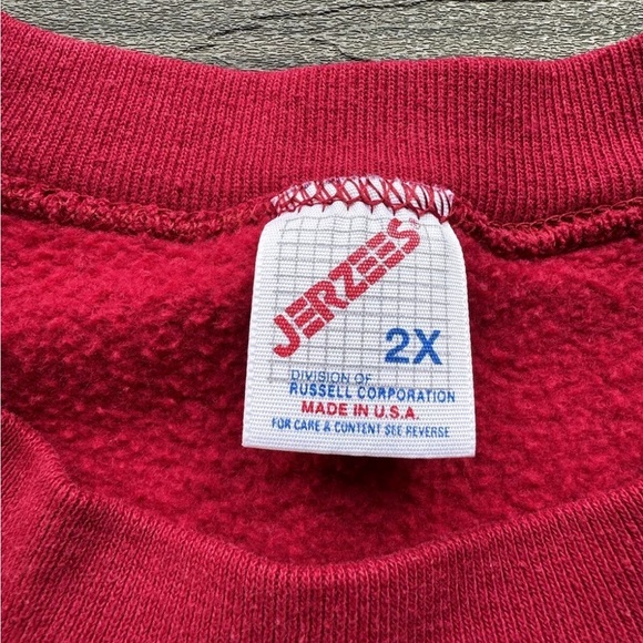 Vintage Jerzees Snowman Christmas Winter Crewneck size 2XL Made in USA Cute - Picture 6 of 8